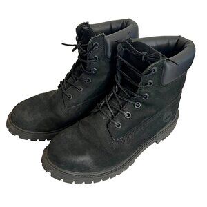 Timberland Waterproof Suede Black Boots sz 6 M Junior 12907 Primaloft 200